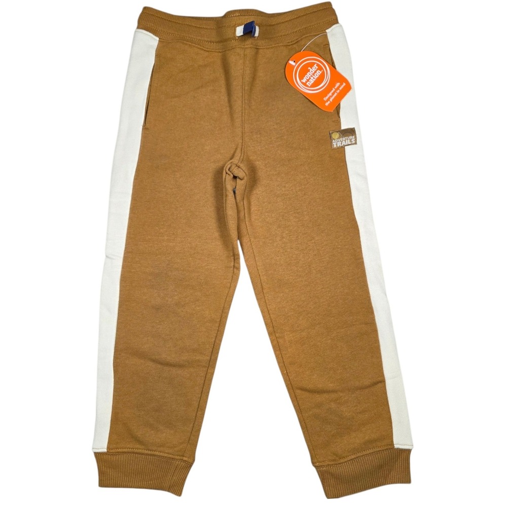 Wonder Nation Boys Little Fleece Jogger Trailblazer‎ Brown Size 5 NWT